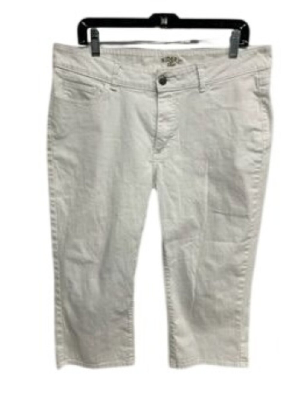 Riders By Lee 16M White Denim Stretch Capri Pocket Pants Clean Girl Minimalist